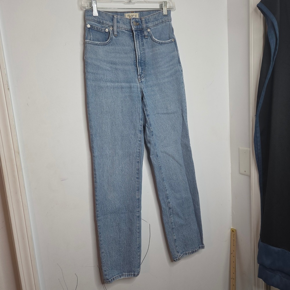 Madewell The Perfect Vintage Straight Jean Light Wash High Rise Denim Size 24